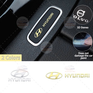 สติกเกอร์โลหะ ติดพวงมาลัยรถยนต์ สําหรับ I10 loniq hybrid Elantra Tucson Reina Santa