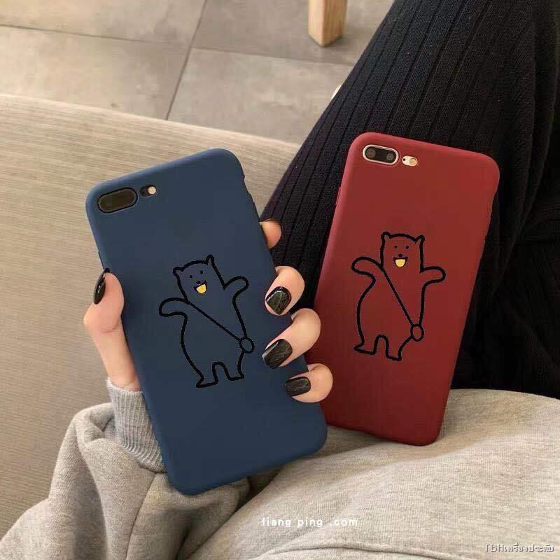 Cartoon bear apple 8plus เคสมือถือ net red 6 / 6s 7/8 xsmax soft shell xs xr tide <