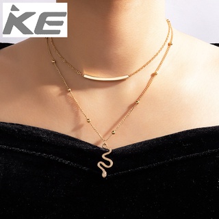 Jewelry Exaggerated Serpentine Metal Double Necklace Alloy Irregular Animal Necklace for girls