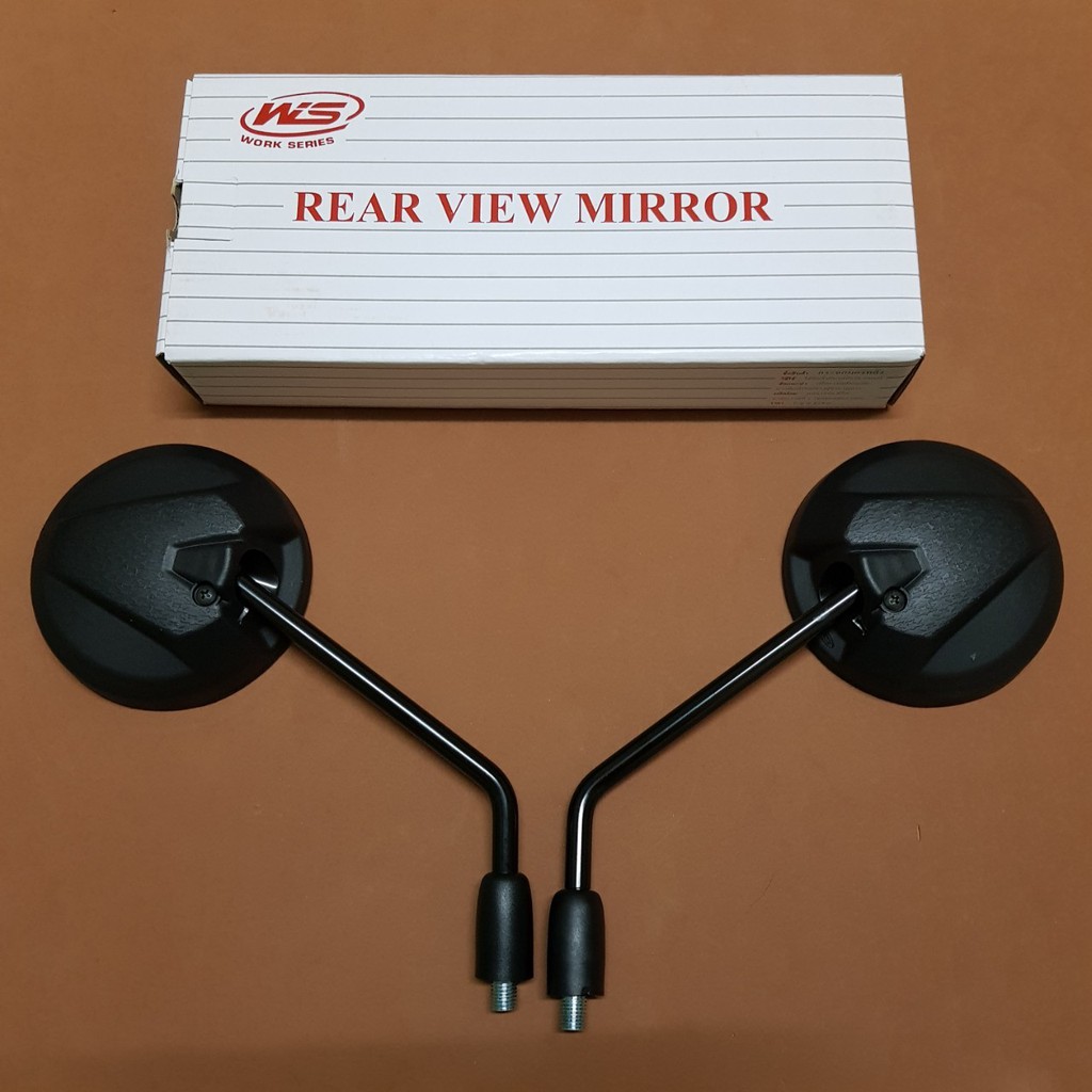 กระจก MSX 125 SF 2016-2020 กระจกมองหลัง กระจกข้าง ขาดำ พร้อมน๊อตข้อต่อ WORK SERIES REAR VIEW MIRROR UR