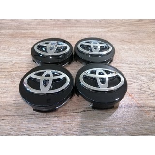 โลโก้วงล้อ Toyota สีดำ 62mm (เช็ต4ชิ้น)