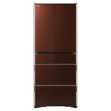 HITACHI ตู้เย็น 6 ประตู (21.7 คิว, สีดำ/น้ำตาล) รุ่น R-G620GT XT(ส่งฟรีกรุงเทพและปริมณฑล)