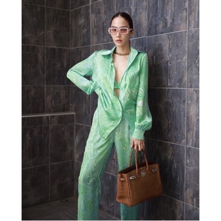 (green)Green  Lamoon (green) เซ็ทแขนยาวขายาวสีเขียว ป้าย YPY