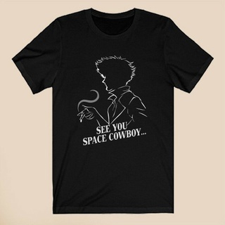 [S-5XL]เสื้อยืด ลาย Cowboy Bebop See You Space สีดํา สไตล์คาวบอย สําหรับผู้ชาย