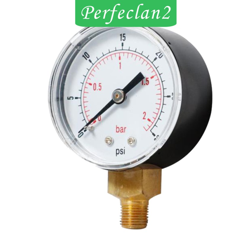 [PERFECLAN2] Pressure Gauge 030PSI 02Bar Dial Pneumatic Hydraulic Air