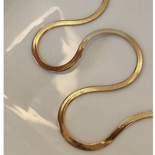 𝐴𝑆𝐻𝐼𝑅𝐴 (18k gold plated) สร้อยคอโซ่ สร้อยคอแฟชั่น สร้อยสายฝอ snake chain necklace stainless necklace fashion necklace