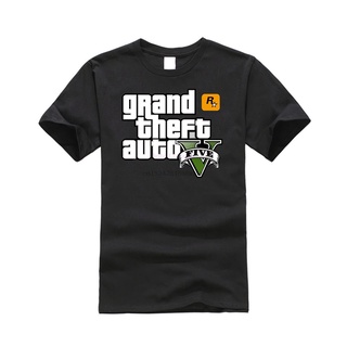 คอลูกเรือเสื้อยืดคอกลม[พร้อมส่ง] เสื้อยืดผ้าฝ้าย พิมพ์ลาย Grand Theft Auto GTA Street long with 5 สําหรับผู้ชาย คู่รัก G