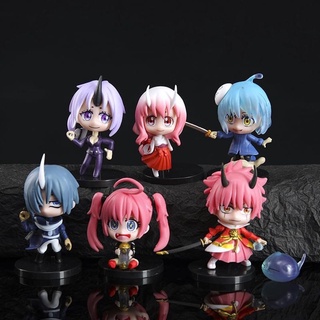 โมเดลเกิดใหม่ทั้งที ก็เป็นสไลม์ไปซะแล้ว ยกเซ็ต 6 ตัว ความสูง 6.5-8 cm สินค้ามือ 1 วัสดุพีวีซี 💥พร้อมส่งจากไทย🔥✈️🚌🚙❤️