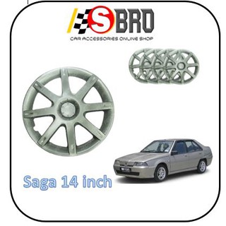 ฝาครอบดุมล้อรถยนต์ ขอบเหล็ก R14 นิ้ว (Saga2 Lmst Design)