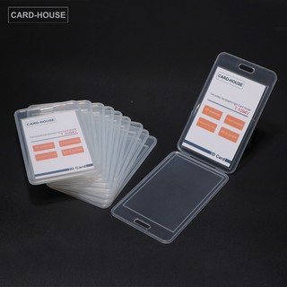 กรอบใส่บัตรแบบใสสองด้านบรรจุ 10 ชิ้น Two-sided transparent light card holder T-1094V