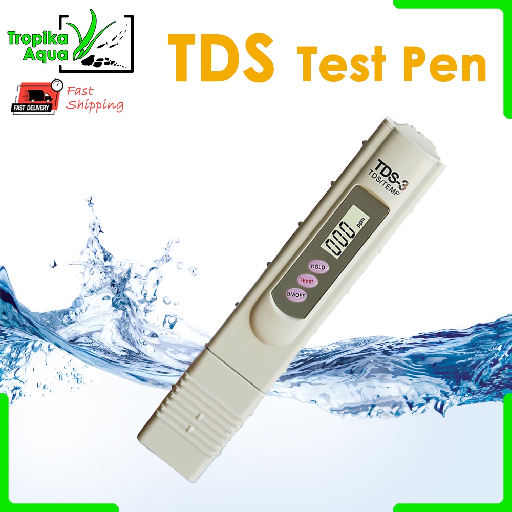 TDS Test Pen - ทดสอบคุณภาพน้ํา TDS ดิจิตอลตู้ปลาพร้อมฟังก์ชั่นอุณหภูมิ