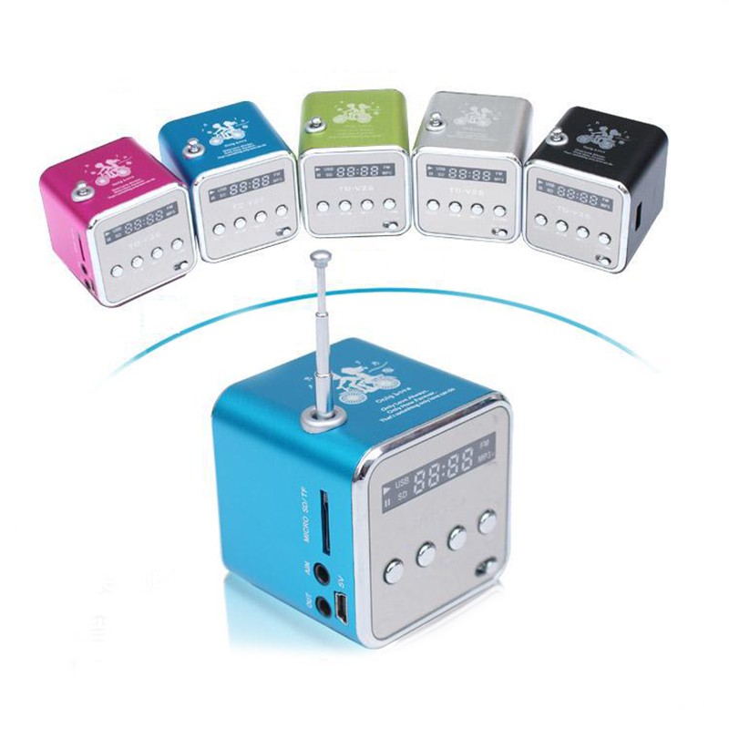 แบบพกพา Mini SD TF Card Micro USB สเตอริโอลําโพง Super Bass MP3/4 เครื่องเล่นเพลงวิทยุ FM IB
