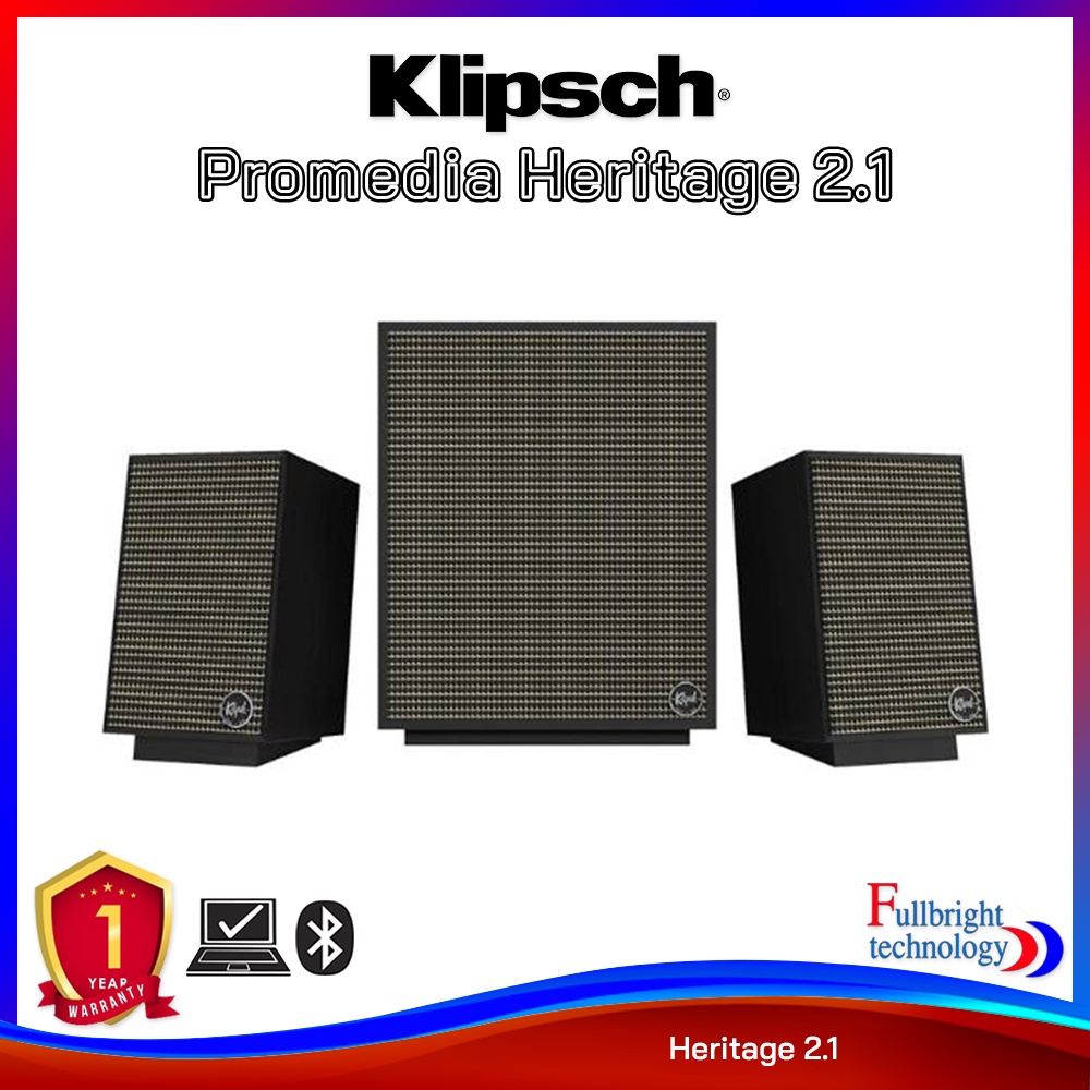 Klipsch Promedia Heritage 2.1 Home Audio Speaker ลำโพงคอมพิวเตอร์ เชื่อมต่อแบบบลูทูธ ประกันศูนย์1ปี