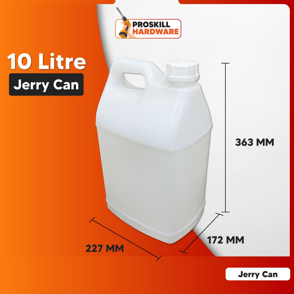 PROSKILL HARDWARE ใหม่ 10L HDPE Bottle Tong Air Jerry Can Jerry Can Bottle 10 Litre คอนเทนเนอร์สําหร
