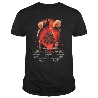 เสื้อยืดสีขาวเสื้อยืดคอกลม ผ้าฝ้าย พิมพ์ลาย Game Of Thrones House Of The Dragon สําหรับผู้ชาย และผู้หญิง 2022S-4XL