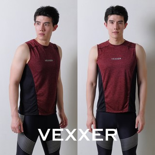 Vexxer TopDye Running Tanktop Z01 – สีแดง เสื้อกีฬา แขนกุด  เสื้อวิ่งออกกำลังกาย