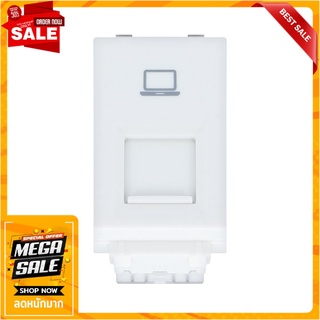 เต้ารับคอมพิวเตอร์ PHILIPS CAT6 RJ45 LEAF WHITE เต้ารับสายไฟ COMPUTER SOCKET PHILIPS CAT6 RJ45 LEAF WHITE