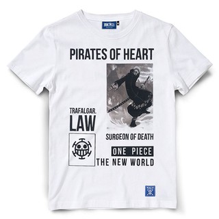 เสื้อวันพีช One piece OP-702 สีขาว LAW