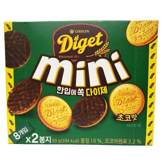 [80512] Orion Diget Mini - Chocolate Coated Whole Wheat Cookie 80g