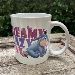 Pladao Ceramic Eeyore Dreamy Lazy Day แก้วกาแฟ มัค เซรามิค พื้นสีขาว Disney 12 oz. /360 ml.