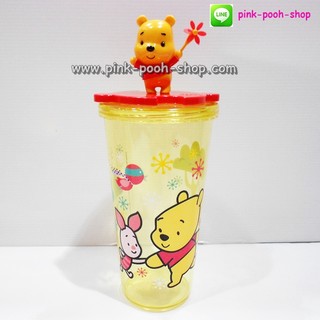 PG-245  แก้วน้ำหมีพูห์ (Winnie the Pooh) มีโมเดลกังหันหมุนได้++ลิขสิทธิ์++