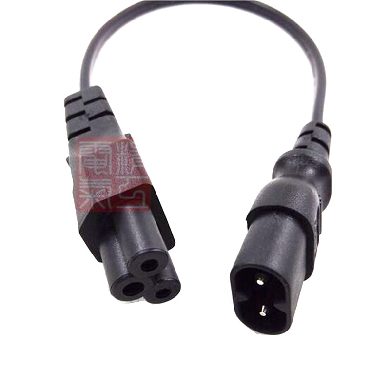 IEC 320 C8 2pin ชาย IEC320 C5 IEC 320 Cloverleaf สั้น AC สายไฟ 20 ซม.สําหรับแล็ปท็อปโน้ตบุ๊ค AC Powe