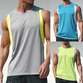 เสื้อกล้ามผู้ชาย Breathable Quick-drying Singlet Men Sleeveless Basketball Tank Top M-3XL