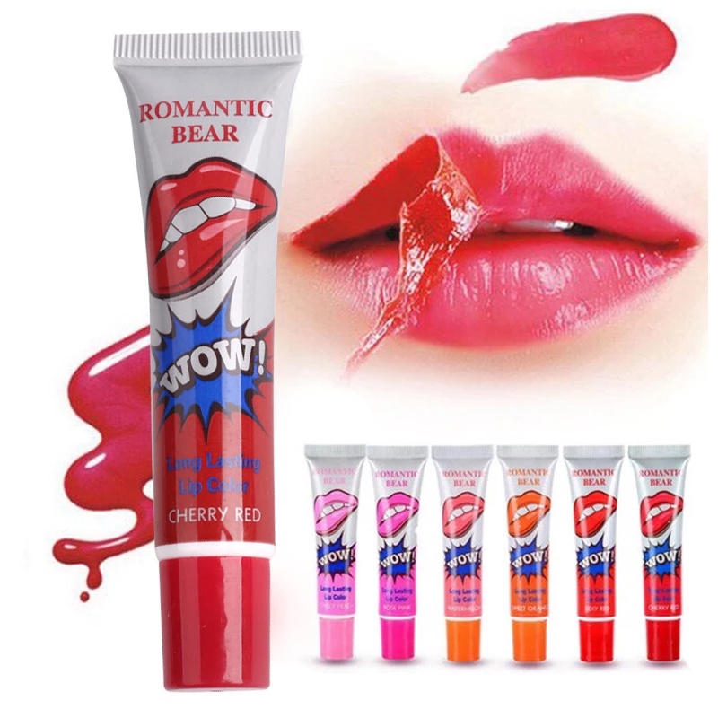 ลิปสติกลิปกลอส 6 สีกันน้ําติดทนนานเซ็กซี่แฟชั่นฤดูร้อน 1 สวยงาม