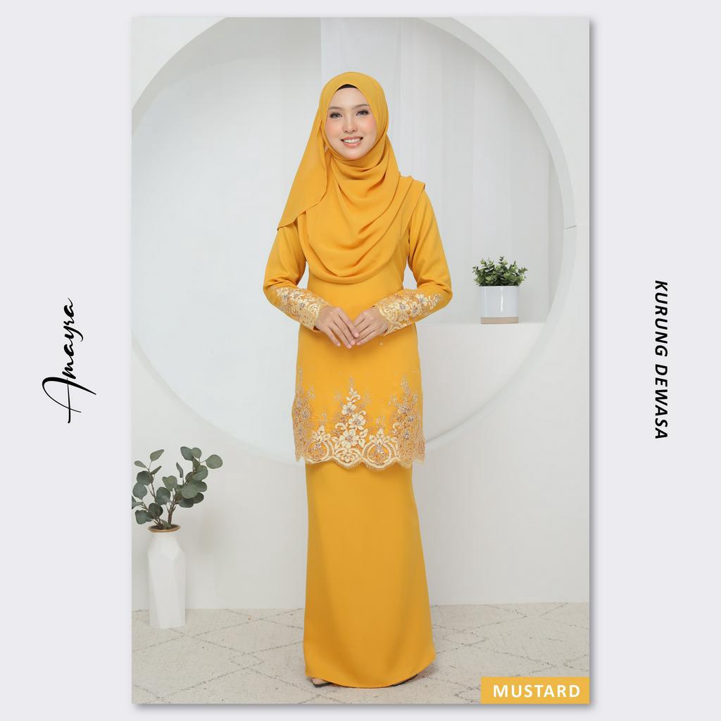 Habibi Boutique Kurung Moden Amayra Mustard