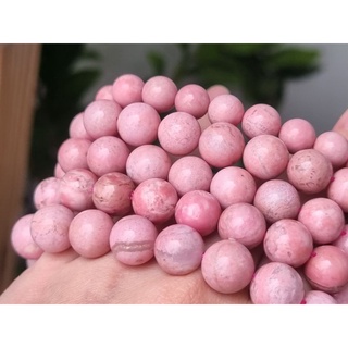 สร้อยข้อมือหิน โรโดไนท์/โรโดไนต์ Rhodonite หินธรรมชาติ ไม่ทาสี by Everywear Gems