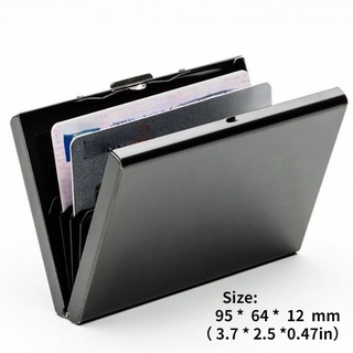Anti-scan Metal Case Slim RFID Blocking Wallet Clip ID Credit Card Holder Men