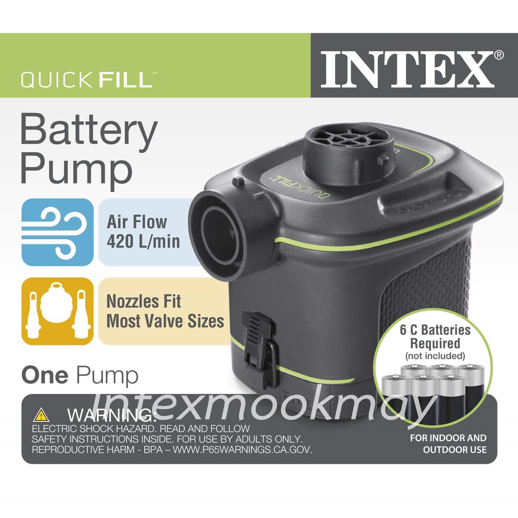 Intex 66638 ที่สูบลมไฟฟ้า แบตเตอร์รี่ ราคาส่ง รุ่นใหม่ 2020 ราคา ถูกที่สุด ดีลบีเคเค แกลเลอรีภาพที่ 2