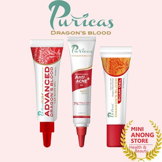 เจล แต้มสิว แผลเป็น เพียวริก้าส์ แอดวานศ์ แอนติ แอคเน่ PURICAS Dragons Blood Advanced Anti Acne C &amp; E Scar Gel