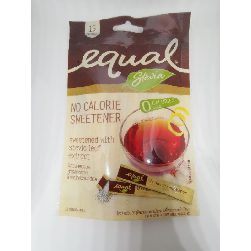 อิควล สตีเวีย #Equal Stevia สารให้ความหวานแทนน้ำตาล 15 ซอง/ห่อ