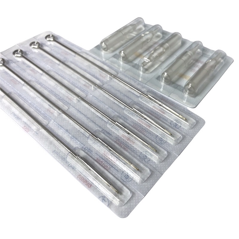 อุปกรณ์สัก เดินเส้น 11RL+ปลายพลาสติก11RT /1ชุดมีเข้ม5เล่มปลาย5ชิ้น