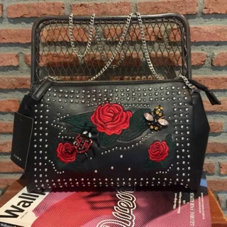 💋 Zara TRF Embroidered Crossbody Bag 🍭