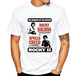 เสื้อยืด ผ้าฝ้าย 100% พิมพ์ลาย Rocky Balboa Apollo Creed พรีเมี่ยม สําหรับผู้ชาย เหมาะกับการฝึกซ้อมมวยSize S-5XL