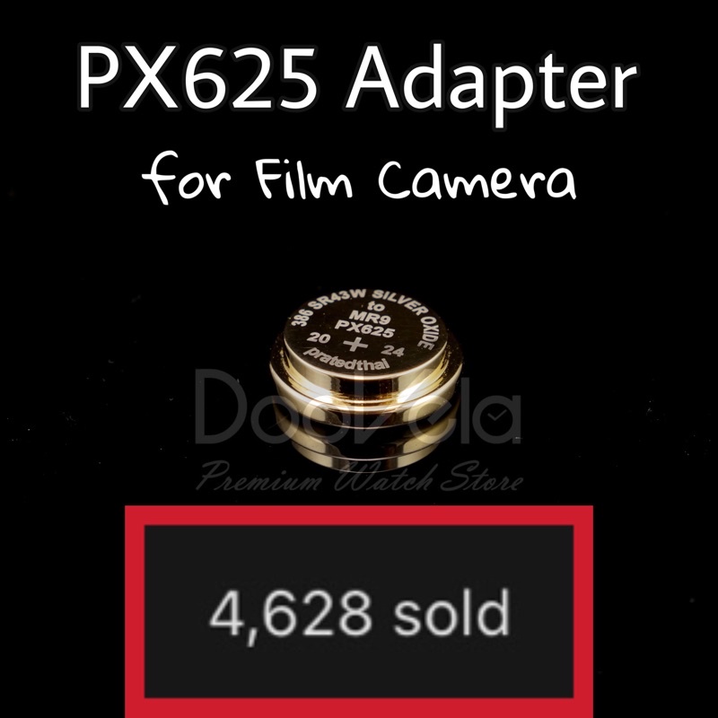 Adapter PX625 สำหรับกล้องฟิล์มและเครื่องวัดแสงรุ่นเก่า **มีชิปแปลงไฟ** ยอดขาย 4 พันกว่าชิ้นในอีเบย์ 