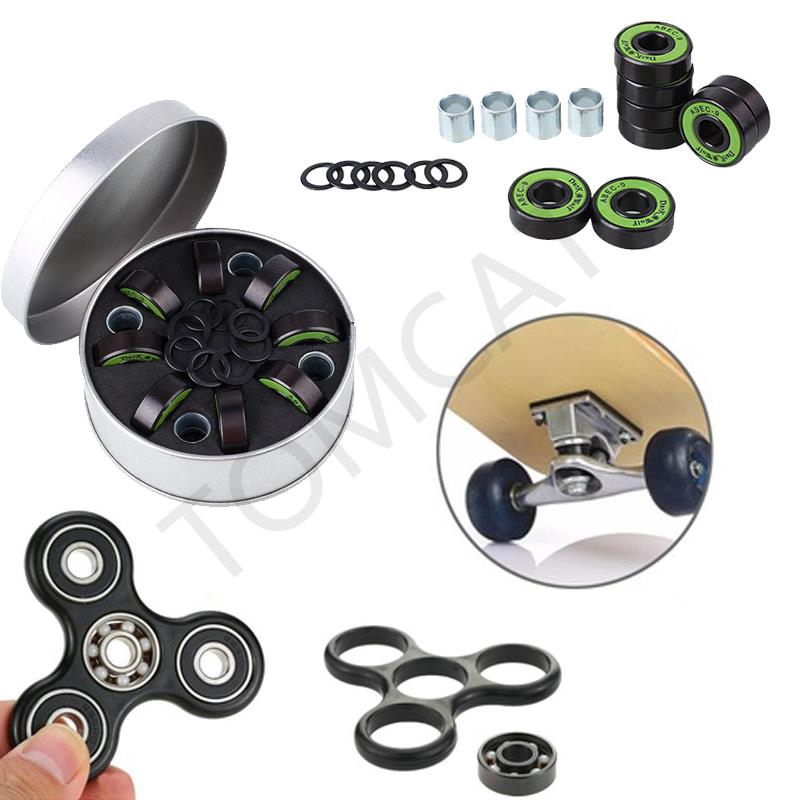 8pcs Skateboard Longboard Roller Skate Accessories Bearings Washer Kit