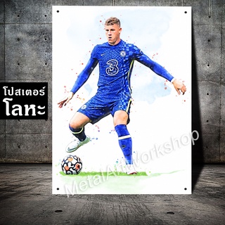 โปสเตอร์โลหะ รอสส์ บาร์คลีย์ เชลซี Ross Barkley Chelsea ภาพวาด สกรีนป้ายเหล็ก รูปภาพ นักฟุตบอล ตกแต่ง ติดผนัง