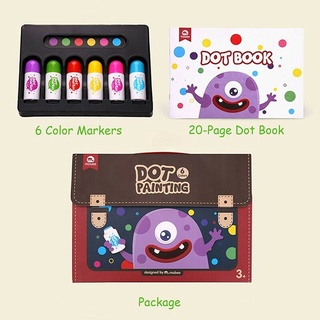 ชุดระบายสี Dot Maker 6 สี แบรนด์ Mobee ของเล่นเสริมพัฒนาการ Sensory Play