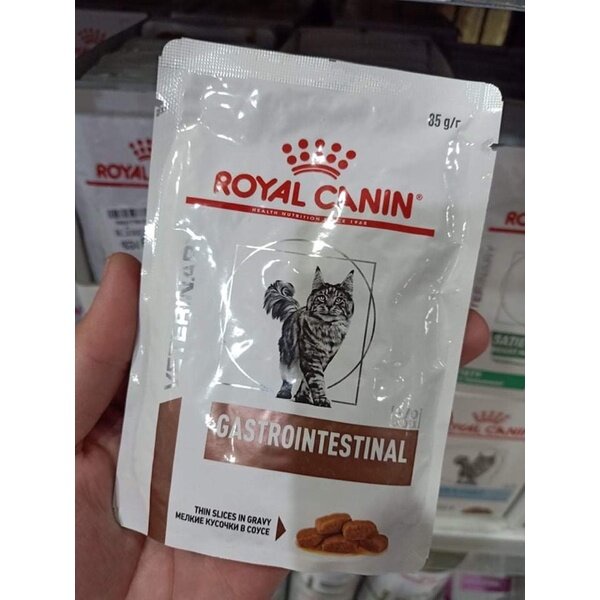 (หมดอายุปี2025) Royal Canin Gastrointestinal pouch อาหารเปียกแมว สำหรับแมวท้องเสีย 1 ซอง 85g.