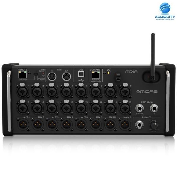 MIDAS MR18 ดิจิตอลมิกเซอร์ 18-Input Digital Mixer รองรับควบคุมผ่าน IOS/Android Tablets