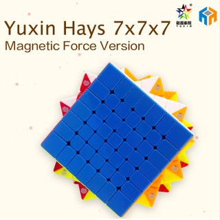 Yuxin Hays 7x7x7 M รูบิคแม่เหล็ก ของเล่นเพื่อการศึกษา สําหรับเด็ก สีดํา / ไร้สติกเกอร์