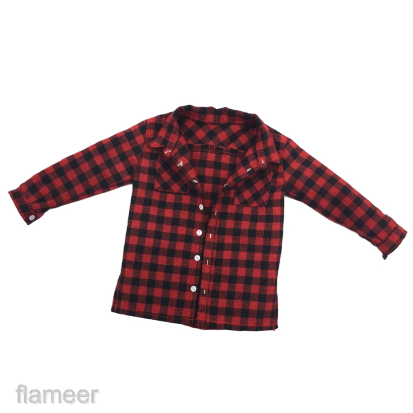 1/6 Scale Male Plaid Shirt Men Jacket Casual Wear for 12\” Action Figure Toys #3