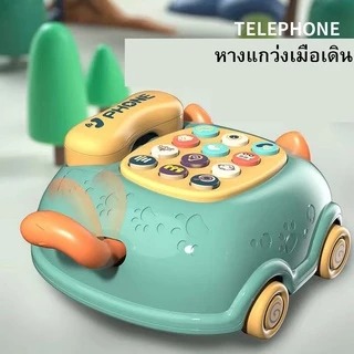 โทรศัพท์ของเล่นเครื่องดนตรีจําลองเสริมการเรียนรู้เด็กสีชมพู