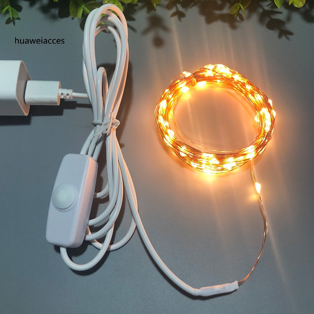 10 Led Battery Power Operated Copper Wire Mini Fairy Lights String Xmas Decor