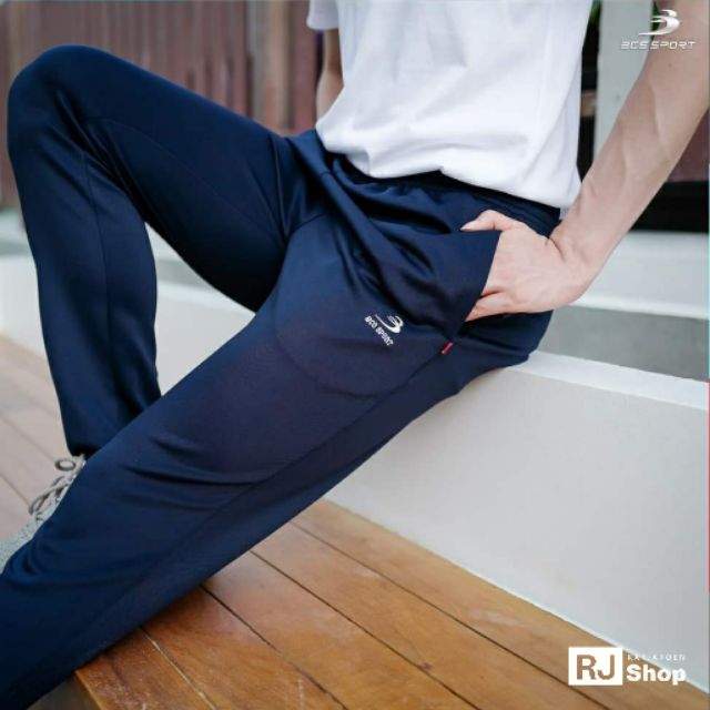 กางเกงจ๊อกเกอร์ขายาว กางเกงวอร์ม ทรงเดฟ BCS SPORT - สีพื้นล้วน SF604 (ดำ/กรม) - รูปที่ 2