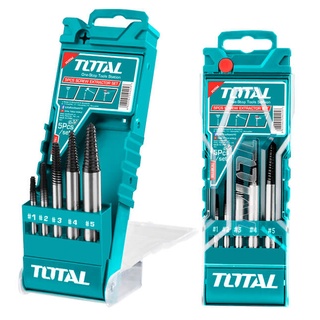 TOTAL  ชุดถอนเกลียวซ้าย รุ่นTACSE0056 3-18 มม. 5 ตัวชุด Screw Extractor ดอกถอนเกลียว ที่ถอนสกรู