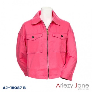 Ariezy Jane แจ็กเก็ต Cotton Twill สีขมพู AJ-18087 B